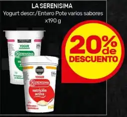 Nini Mayorista La serenisima yogurt descr./entero pote varios sabores oferta