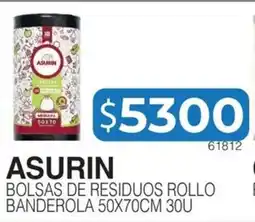 Masivos Asurin bolsas de residuos rollo banderola oferta