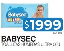 Masivos Babysec toallitas humedas ultra oferta