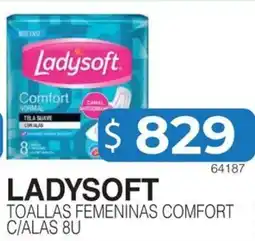 Masivos Ladysoft toallas femeninas comfort c/alas oferta