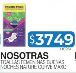 Masivos Nosotras toallas femeninas buenas noches nature curve maxc oferta