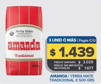 Carrefour Maxi Amanda yerba mate tradicional oferta