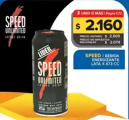 Carrefour Maxi Lider speed unlimited energy drink oferta