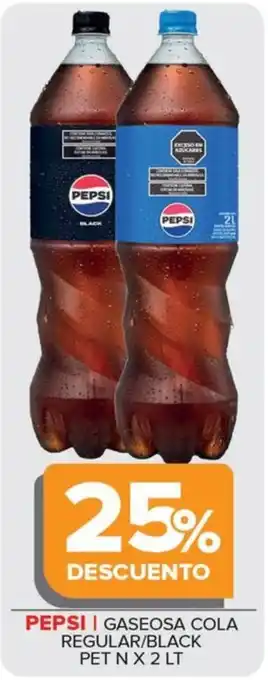 Carrefour Maxi Pepsi gaseosa cola regular/black pet oferta