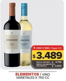 Carrefour Maxi Elementos vino varietales oferta