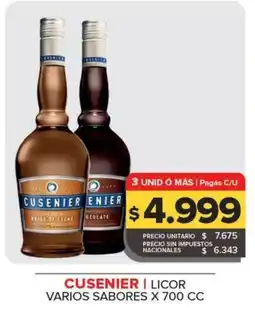 Carrefour Maxi Cusenier licor varios sabores oferta