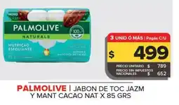 Carrefour Maxi Palmolive jabon de toc jazm y mant cacao nat oferta