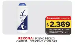 Carrefour Maxi Rexona polvo pedico original efficient oferta
