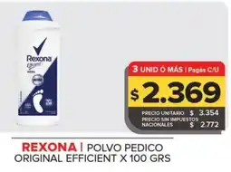 Carrefour Maxi Rexona polvo pedico original efficient oferta