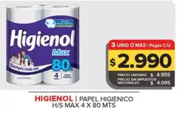 Carrefour Maxi Higienol papel higienico h/s max oferta