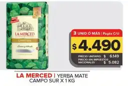 Carrefour Maxi La merced yerba mate campo sur oferta