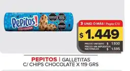 Carrefour Maxi Pepitos galletitas c/ chips chocolate oferta