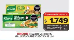 Carrefour Maxi Knorr caldo verdura/ gallina/carne cubos oferta
