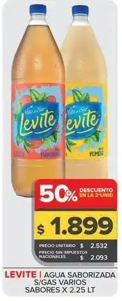 Carrefour Maxi Levité - agua saborizada s/gas oferta