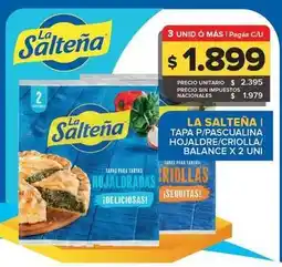 Carrefour Maxi La salteña - tapa p/pascualina hojaldre oferta