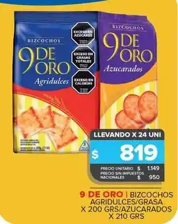 Carrefour Maxi 9 de oro - bizcochos agridulces oferta