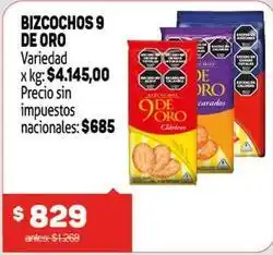 Makro 9 de oro - bizcochos 9 de oro oferta