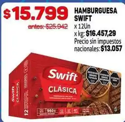 Makro Swift - hamburguesa oferta