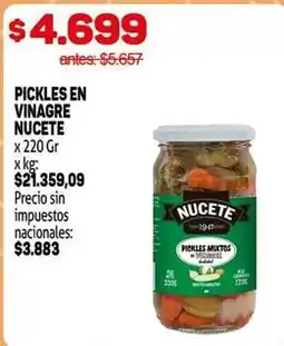 Makro Nucete - pickles en vinagre oferta