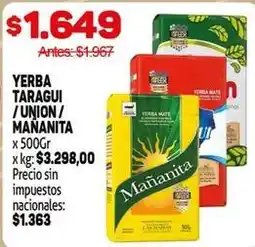 Makro Flex - yerba taragui union mananita oferta