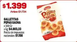 Makro Gaona - galletitas pepas oferta