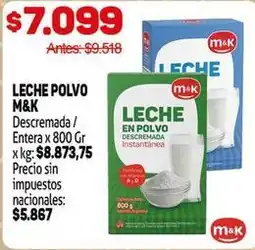 Makro M&k - leche en polvo oferta