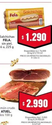 Cooperativa Obrera Fela - salchichas oferta