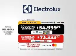 Cooperativa Obrera Electrolux - iw46s heladera oferta