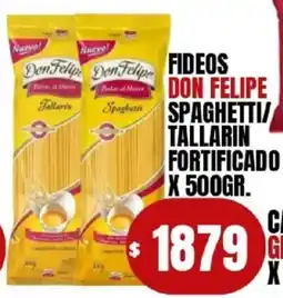 Supermercados Mariano Max Don felipe fideos spaghetti/ tallarin fortificado oferta