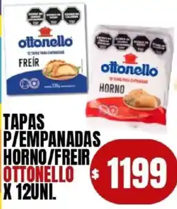 Supermercados Mariano Max Ottonello tapas p/empanadas horno/freir oferta