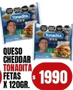 Supermercados Mariano Max Tonadita queso cheddar fetas oferta