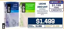 Makro Aro leche aro uht entera parcialmente descremada oferta