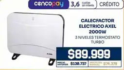 Makro Axel calefactor electrico 2000w oferta