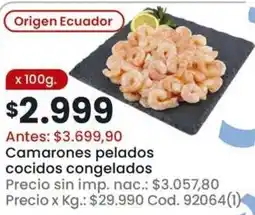 Coto Camarones pelados cocidos congelados oferta