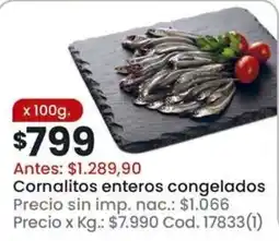 Coto Cornalitos enteros congelados oferta
