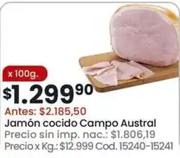 Coto Campo Austral jamón cocido oferta
