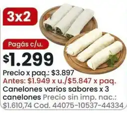 Coto Canelones varios sabores oferta
