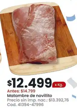 Coto Matambre de novillito oferta