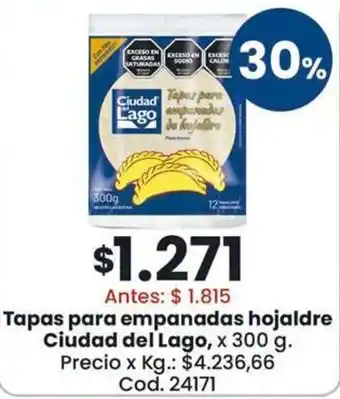 Ciudad del Lago tapas para empanadas hojaldre
