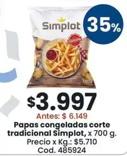 Coto Simplot papas congeladas corte tradicional oferta