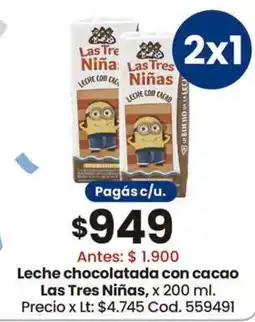 Coto Las Tres Niñas leche con cacao oferta