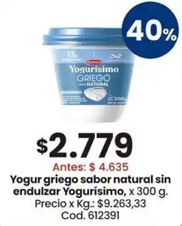 Coto Yogurisimo yogur griego sabor natural oferta