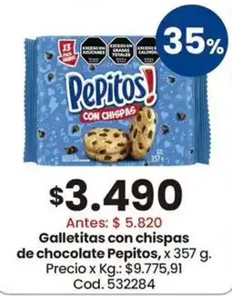 Coto Pepitos! galletitas con chipas de chocolate oferta