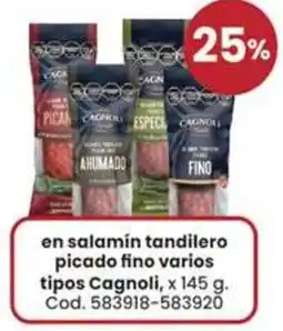 Coto Cagnoli salamín tandilero picado fino varios tipos oferta