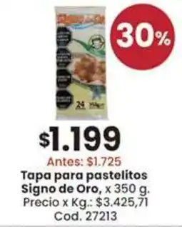 Coto Signo de Oro tapa para pastelitos oferta