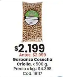 Coto Criolla garbanzo cosecha oferta