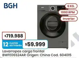 Coto Bgh lavarropas carga frontal oferta