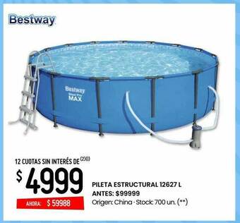 Changomas Pileta Estructural 12627 L Bestway oferta