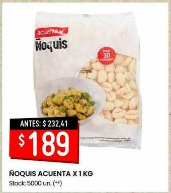 Changomas ñoquis Acuenta oferta