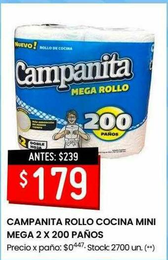 Changomas Campanita Rollo Cocina Mini Mega oferta